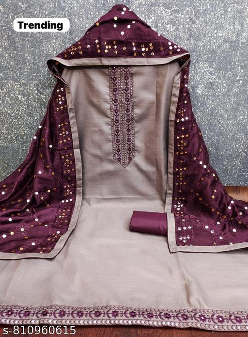 LATEST PREMIUM Chanderi  Cottan PRINTED SALWAR SUITS UNSTITCHED SUITS MATERIAL | HEAVY SUITS FOR WOMEN | FESTIVE PARTY WEAR DRESS MATERIAL FOR WOMEN |EMBROIDERED DRESS MATERIAL SUITS FOR WOMEN WITH HEAVY NECK AND LASH | PAKISHTANI SUITS DAILY WEAR DRESS MATERIAL - Velora online store 