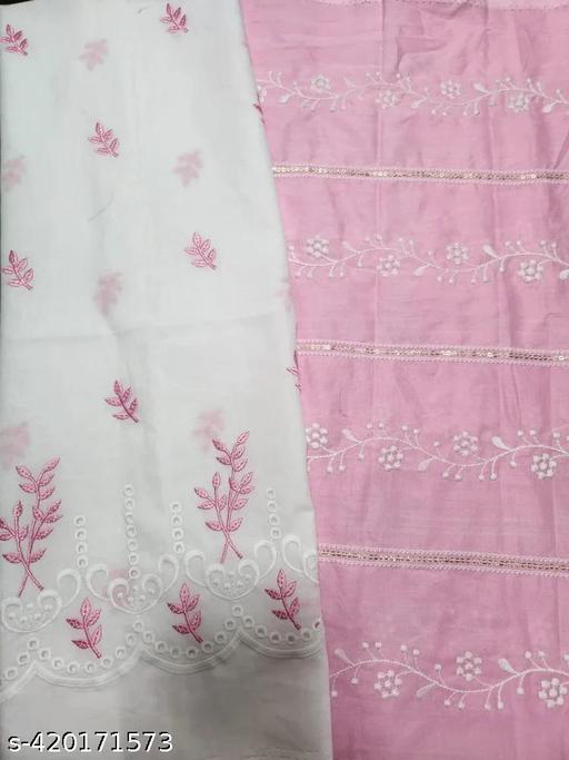 cotton Rose pink dress material - Velora online store 