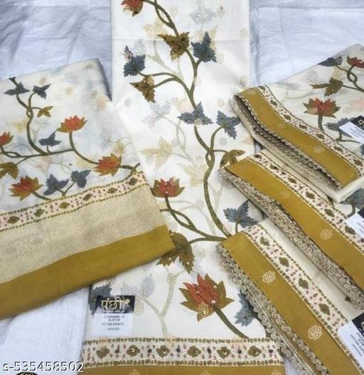 unstitch pure cotton suit  - Velora online store 