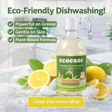 Ecoease Enzymatic Dishwash Liquid - Plant-Based Grease Cutting (500ml) - Velora online store 