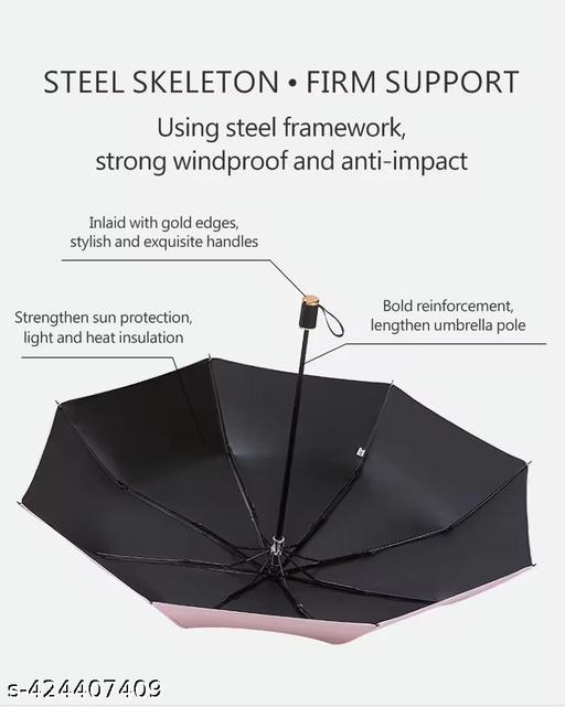 Unisex 3 Fold Manual UV Protection Sun & Rain Umbrella - Velora online store 
