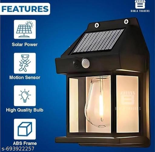 Solar Wall Lights with Motion Sensor Auto Chargeable Waterproof Exterior LED Sconce Front Porch Security Outdoor & Indoor Lamps for Patio Garden (Pack of 2, Warm Yellow) - Velora online store 