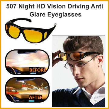 Night HD Vision Driving Anti-Glare Glasses with Yellow Lenses - Velora online store 