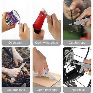 Stainless Steel 8-in-1 Multipurpose Compact Pocket Tool Kit - Velora online store 