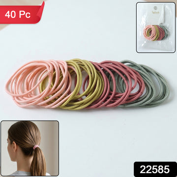 Soft Elastic Hair Bands Set - 40 Neutral Color Hair Ties - Velora online store 