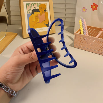 Plastic Hair Clamp Grip, Simple Matte Hair Barrette Clamp (12 Pc) - M Y V E L O R A