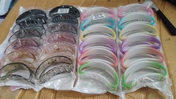 Plastic Hair Clamp Grip, Simple Matte Hair Barrette Clamp (12 Pc) - M Y V E L O R A