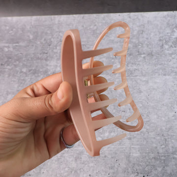Plastic Hair Clamp Grip, Simple Matte Hair Barrette Clamp (12 Pc) - M Y V E L O R A
