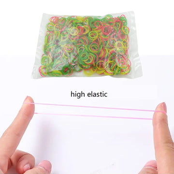 Multicolor Rubber Bands (Elastic & Reusable, Office & Home), Hair accessories - M Y V E L O R A