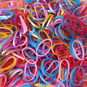 Multicolor Rubber Bands (Elastic & Reusable, Office & Home), Hair accessories - M Y V E L O R A