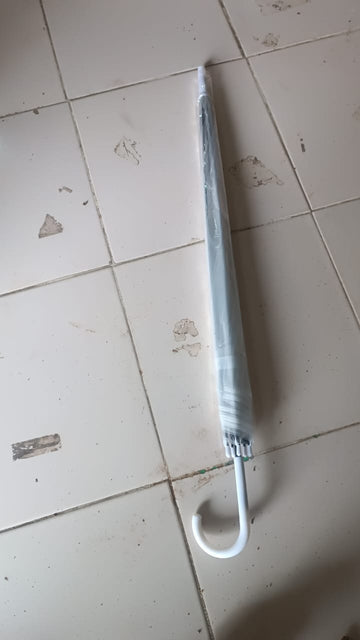 Premium Transparent Dome Umbrella with Curved Handle - Windproof - Velora online store 
