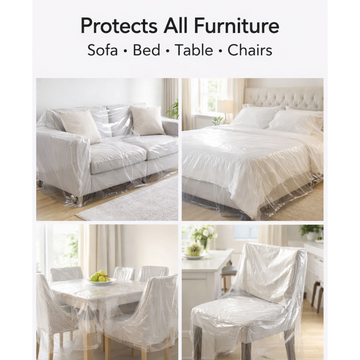 Thick Disposable Dust Proof Plastic Furniture Cover (1 Pc / Big) - Velora online store 