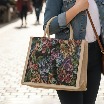 Multipurpose Floral Print Reusable Carry Hand Bag 29x33 cm - Velora online store 