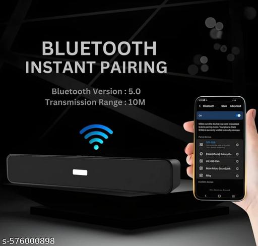 M423SP (PORTABLE HOME TV) Dynamic Thunder Sound 2400mAh Battery 10W Bluetooth Speaker (Black, Stereo Channel) - Velora online store 