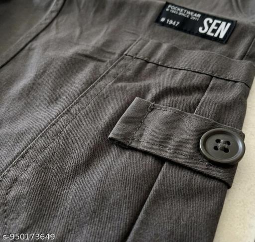 Regular Fit Cargo Shorts for Men | Cotton Summer Shorts | Utility Pocket Stylish Dark Grey Shorts - Velora online store 