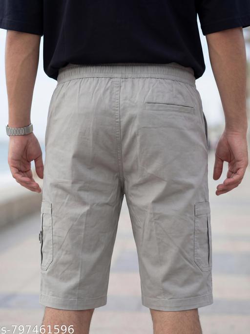Stylish Men's Cotton Shorts | Cargo Multi Pocket Regular Fit Casual Shorts for Men | Premium Comfortable Summer Wear Shorts for Boys & Men - Velora online store 