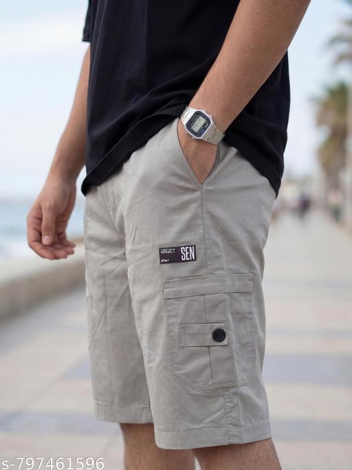 Stylish Men's Cotton Shorts | Cargo Multi Pocket Regular Fit Casual Shorts for Men | Premium Comfortable Summer Wear Shorts for Boys & Men - Velora online store 