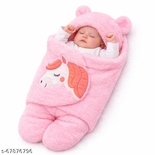 BRANDONN New Born Supersoft Wearable Designer Baby boys, Baby Girls Baby Blanket For Babies - M Y V E L O R A