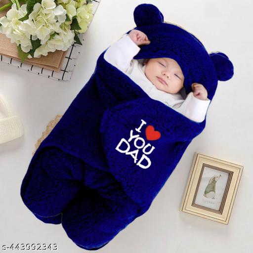 Brandonn Baby Blankets Newborn Pack of hooded Wearable Swaddle Wrapper For Baby Boys and Baby Girls - M Y V E L O R A