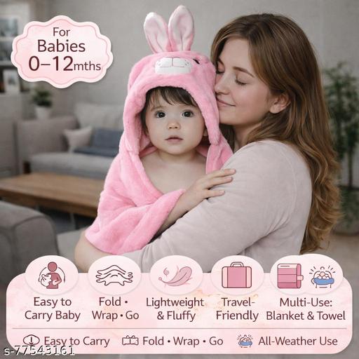 New Born Baby Bath Towel Pack of Terry Soft Hooded Wrapper Towel - M Y V E L O R A