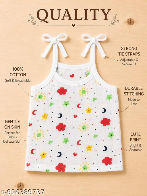 100% Cotton Newborn Baby Cotton Muslin Jabla – Soft Breathable Sleeveless Knot Style Vest for Boys & Girls, Skin Friendly Infant Summer Innerwear, White Assorted (PACK 5) - Velora online store 