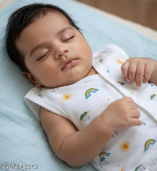 Premium Muslin Baby Jablas | Soft Cotton Sleeveless Dress| Unisex Product| Assorted Design Pack Of 5 - Velora online store 