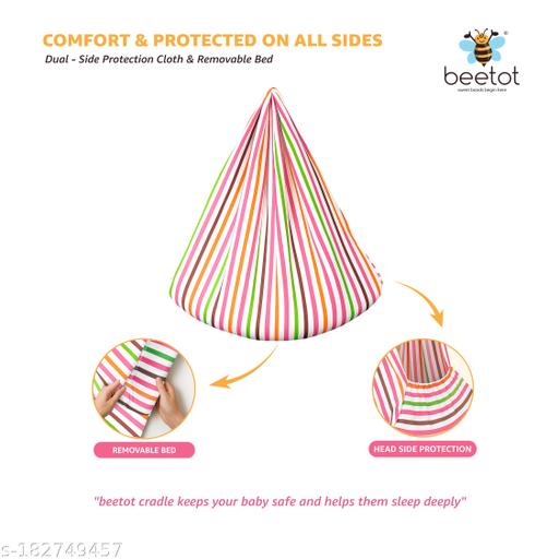 New Born Baby Cradle Jhula | New Born Baby Jhula With Bed Cradle, Mosquito Net, Triangle Hanger and Metal Window Hanger| Weight Capacity upto 20kg - Velora online store 