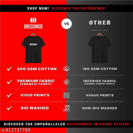 DRESSING HUB Perfection Power Printed T-Shirt for Men | Trendy Graphic Motivational T-Shirt | Cotton French Terry 180–200 GSM - Velora online store 