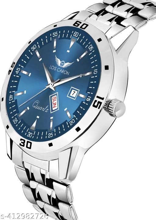 LCS-8319 Stylish Trending Working Day and Date Series Stainless steel Chain for Boys & Men's Analog Watch - Velora online store 
