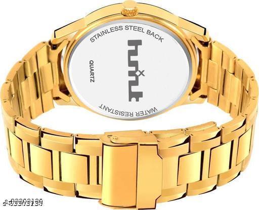 HMXT-69 Day n Date Series Men's Gold Chain Analog Watches Classic, Attractive, Professional, top-trendy and stylish Analogue Watches for Men/boys for office, school use - Velora online store 