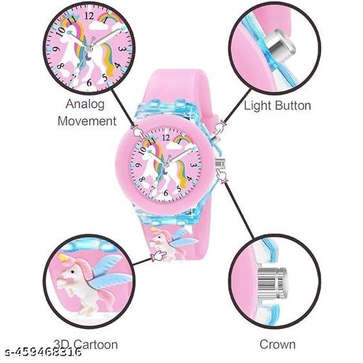  3D Cartoon Charecter Multi Colour Light Children Kids Watch for Boys Girls Analog Watch Boys Best Gift Baby Boys Girl Digital Watch for Kids Watch for 3+ to 11 Year Old boy Girl - Velora online store 