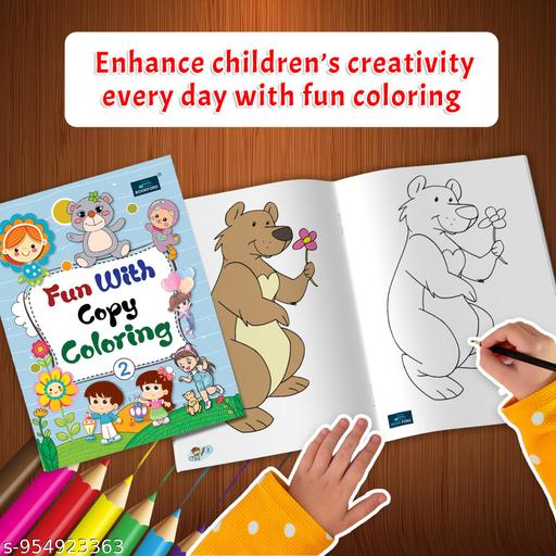 Fun With Copy Coloring Part 2 For Children Educational Coloring Book with Easy Pictures Creative Drawing Practice and Skill Development - Velora online store 