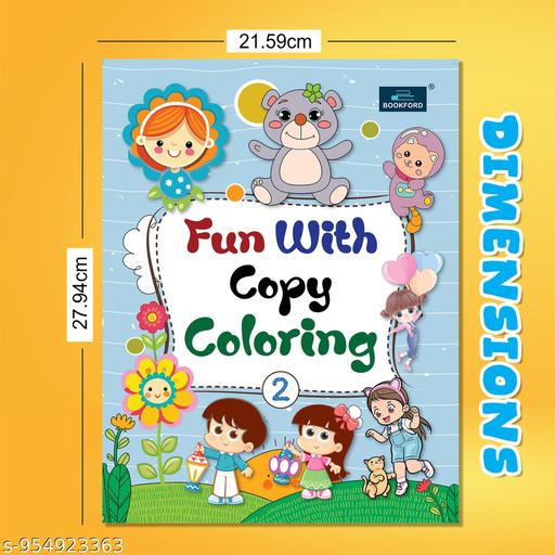 Fun With Copy Coloring Part 2 For Children Educational Coloring Book with Easy Pictures Creative Drawing Practice and Skill Development - Velora online store 