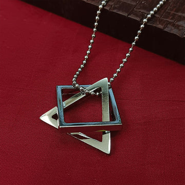 Square And Triangle Chain Pendant For Men - Velora online store 