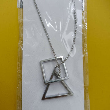 Square And Triangle Chain Pendant For Men - Velora online store 