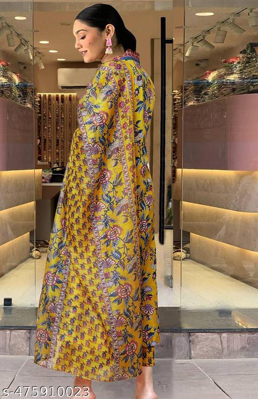 Yellow Kurta Plazo Dupatta - Velora online store 