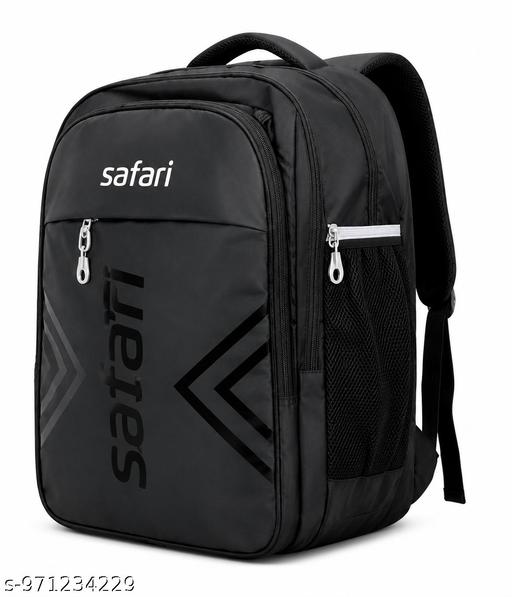 Safari Lite Pro Backpack for Men & Women | 27L Water Resistant Laptop Backpack | College, Office & Travel Bag | Black - Velora online store 