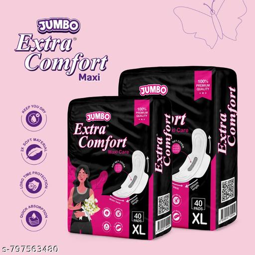 Jumbo XL Size DryNet Cover Sanitary Pad For Heavy Flow: quick-absorb area with gel technology, 280 mm length, extra soft, cottony feel, protection against heavy flow with ultra wings, up to 24-hour protection, and ultra-thin, itch-free, rash-free XL (pack of 1) - Velora online store 