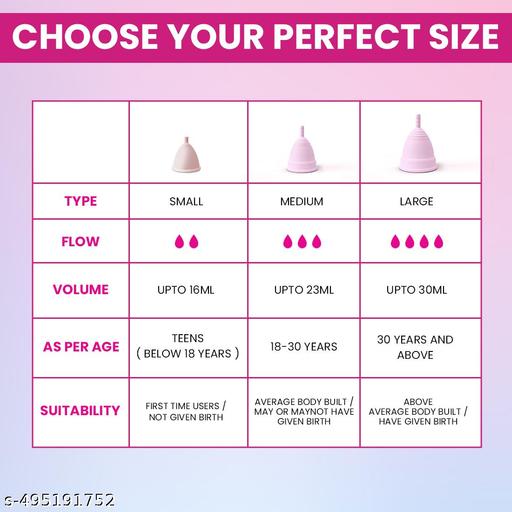everteen Medium Menstrual Cup for Periods | Odor-Free, Rash-Free, No Leakage | 12-Hour Protection | For Up To 10 Years | Medical-Grade | Free Pouch | Sanitary Cup for Feminine Hygiene - 1 Pack - Velora online store 