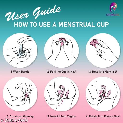 Showgirl Cup Sensitive | Small, Medium and Large - Light to Heavy Menstruation Flow | Beginner Period Cups | Tampon and Pad Alternative | 12 Hour Wear Feminine Care Soft Cup | Made in India - Velora online store 
