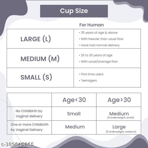 Royatto® Reusable Menstrual Cup - (Small-Medium-Large) Size (Pack Of 3) With Ultra Soft & Rash Free, No Leakage, Protection For Upto 8-10 Hours Free 100% Medical Grade Hygiene Silicone Menstrual Cup for Women  - Velora online store 