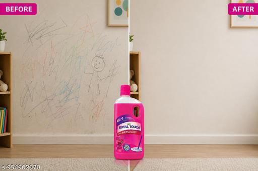 Royal Touch All-in-1 Floor Cleaner Liquid, Disinfectant Surface Cleaner with Rose Fragrance, Kills 99.9% Germs & Viruses, 10X Cleaning Power, 500 ml Bottle for Home Hygiene - Velora online store 