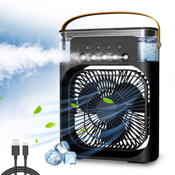 Portable Air Cooler Fan with 7-Color Light – Personal AC Fan - Velora online store 