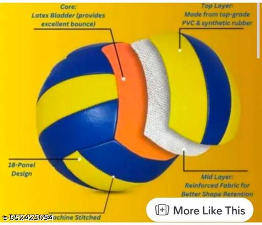 PVC 18 panel volleyball  air pump and two pin - Velora online store 
