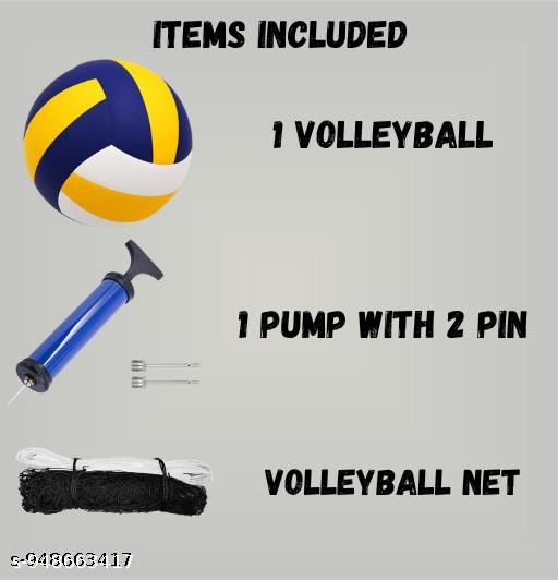 Volleyball Combo Set with Net, Air Pump & Needles | Official Size Volleyball for Indoor & Outdoor Sports Training - Velora online store 