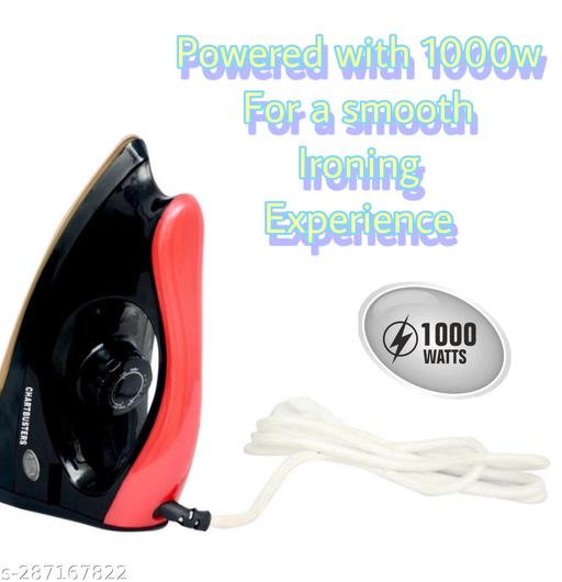 Iron Press 100% premium Quality Non-stick Coated Dry Iron With LED Indicator 750 W Dry Iron  (Red, Black) - Velora online store 