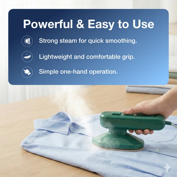 Mini Steamer & Iron: 2-in-1 Portable Travel Friendly - Velora online store 