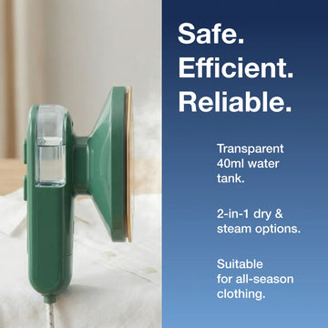 Mini Steamer & Iron: 2-in-1 Portable Travel Friendly - Velora online store 