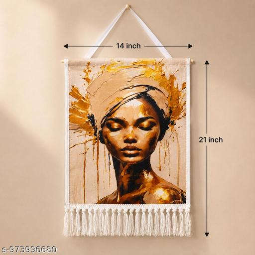 Premium Printed Tapestry Wall Hanging with Tassel 14x21 inch Decorative Fabric Wall Art for Bedroom Living room Home Decor - Velora online store 