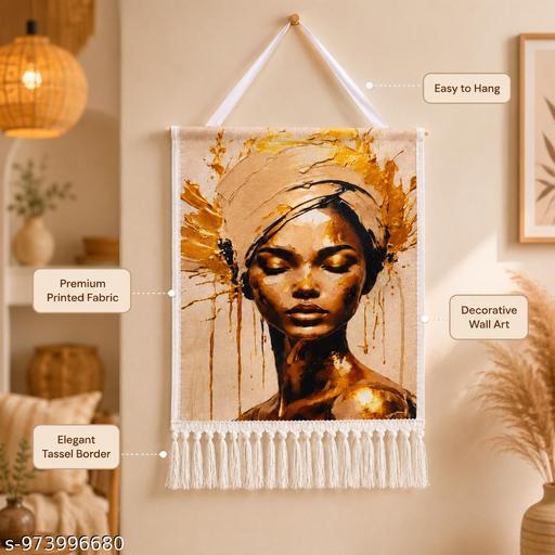 Premium Printed Tapestry Wall Hanging with Tassel 14x21 inch Decorative Fabric Wall Art for Bedroom Living room Home Decor - Velora online store 